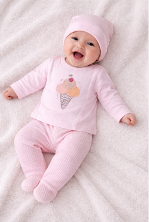 Costumase toamna-iarna - Set 3 piese, Bebe dulce, 0-3 luni