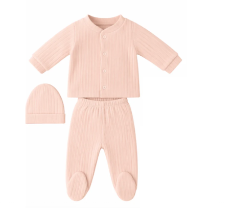 Haine bebe fetite - Set 3 piese, maternitate, roz