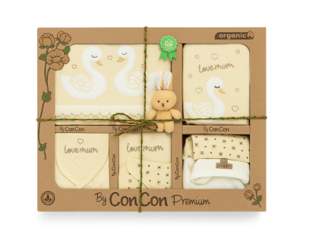 Noutati - Set cadou 10 piese pentru nou nascuti, Bumbac Organic