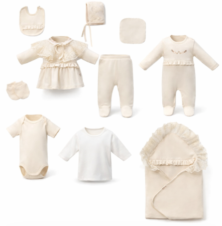 Hainute bumbac organic - Set cadou 10 piese pentru nou nascuti, Bumbac Organic, Spring