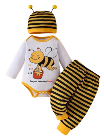 Costumase toamna-iarna - Set compleu 3 piese,albinuta