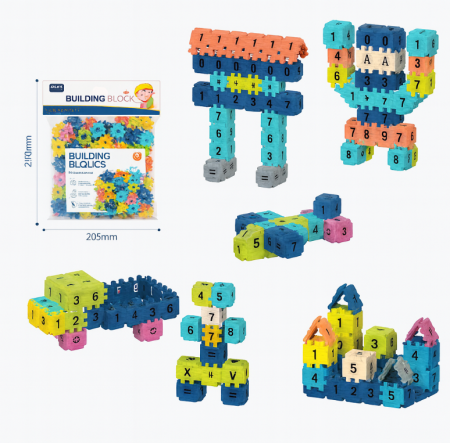Jucarii educative - Set de constructie, 200 piese, dezvoltare artistica si gandire logica, multicolor