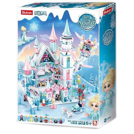 Noutati - Set de constructie Girl's Dream, 1324 piese, Castelul de gheata - Sluban