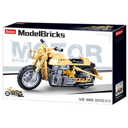 Noutati - Set de constructie Machete, 223 piese, Motocicleta armata - Sluban