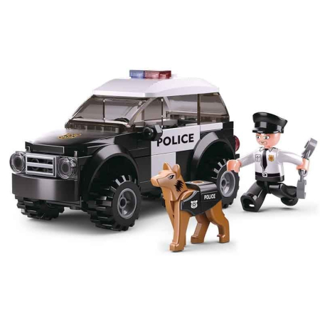 Noutati - Set de constructie Police, 78 piese, Unitatea canina a politiei - Sluban