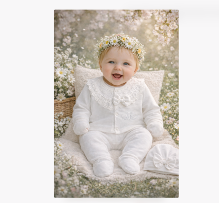 Haine botez - Set nou nascut, 0-3 luni, Colectia Aripi de Inger