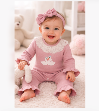 Costumase primavara-vara - Set salopeta si bentita, cu ratuste