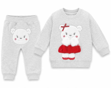 Noutati - Set trening pentru bebeluși - bluză și pantaloni cu aplicații decorative, Ursulina