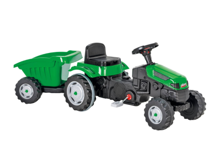 Noutati - Tractor cu pedale si remorca Pilsan Active with Trailer 07-316 green
