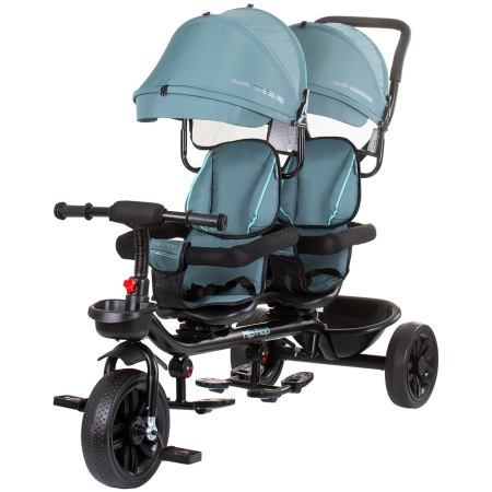 Pentru bebe - Tricicleta gemeni Chipolino Hip Hop aloe