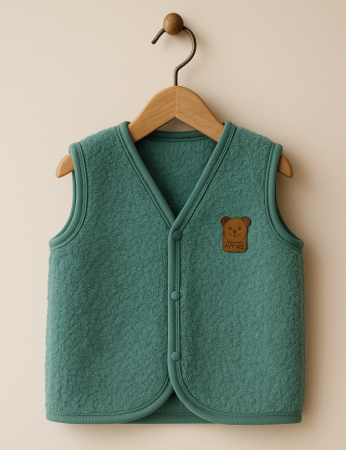 Haine bebe baietei - Vestă groasa, Verde