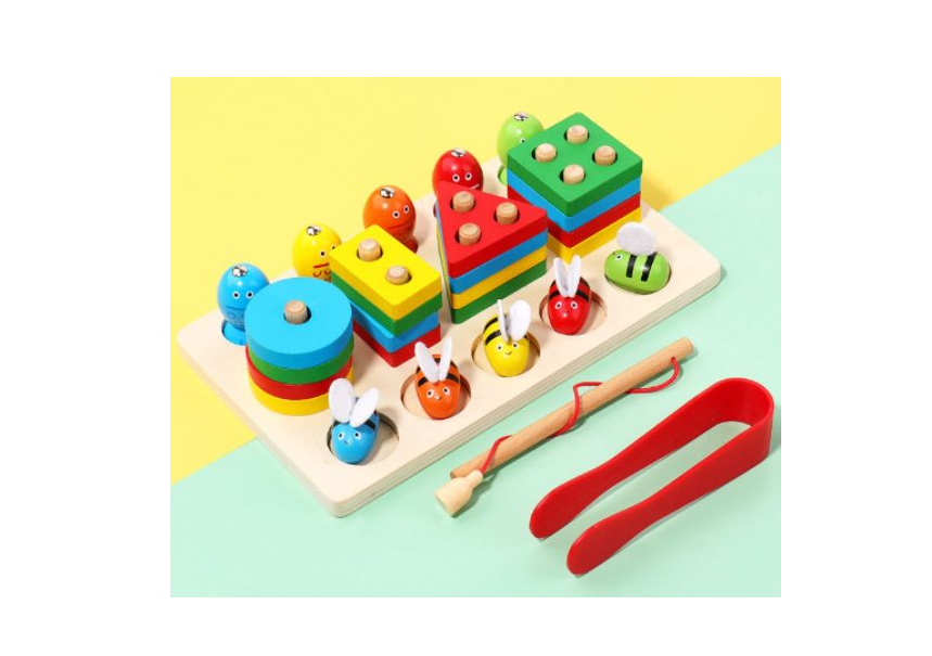 Joc educativ 3 in 1, Sortator si puzzle, Albinute, colorat, 3 ani [4]