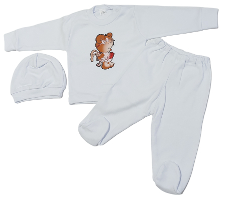 Marime 3 - 6 luni - Set 3 piese Fabricat in Romania, Bumbac