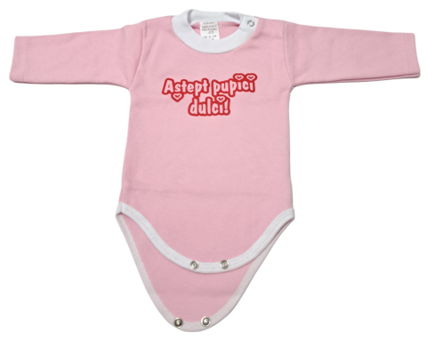 Body-uri Bebelusi - Body bebelusi model maneca lunga Bumbac 100% - Fabricat în România