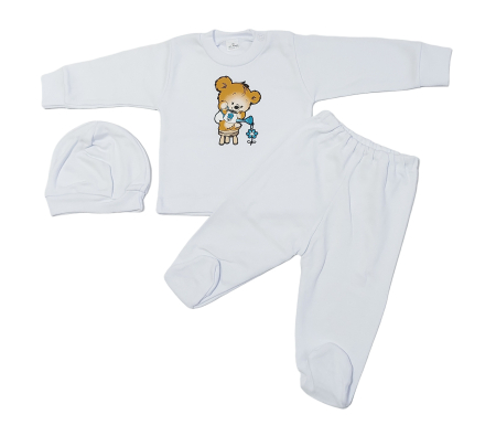 Marime 3 - 6 luni - Set 3 piese Fabricat in Romania, Bumbac
