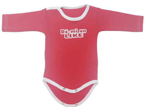 Hainute 3 - 6 luni - Body bebelusi model maneca lunga Bumbac 100% - Fabricat în România