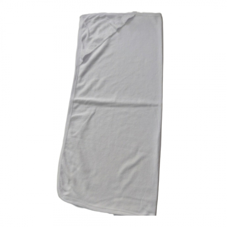 Articole bebelusi - Prosop baie bebeluși cu glugă și dantelă alba – moale și absorbant