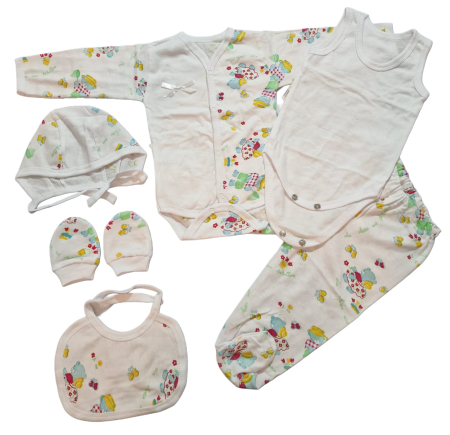 Hainute 0 - 1 an - Costumas 6 piese - Fabricat in Romania