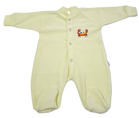 Hainute 0 - 3 luni - Salopeta nou nascut din catifea, Fabricata in Romania