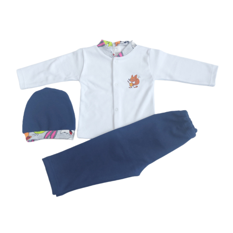 Seturi bebelusi si copilasi - Set 3 piese hăinuțe copilasi , Fabricat in Romania, Bumbac