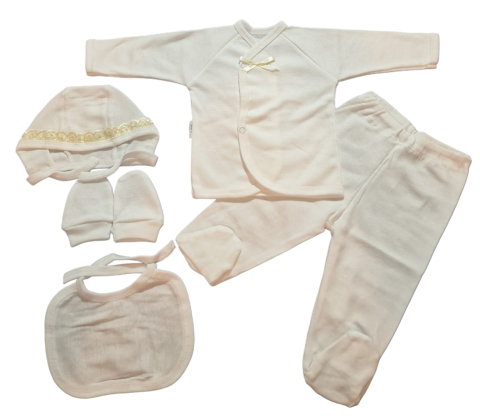 Costumase / Seturi Bebelusi - Costumas, Set 5 piese bebeluși, Bumbac 100%, Fabricat în România