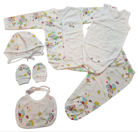 Hainute 0 - 1 an - Costumas 6 piese - Fabricat in Romania