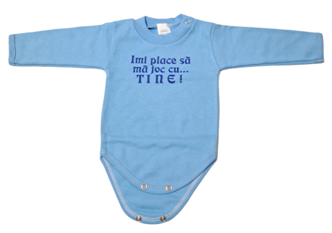 Hainute 0 - 3 luni - Body bebelusi model maneca lunga Bumbac 100% - Fabricat în România
