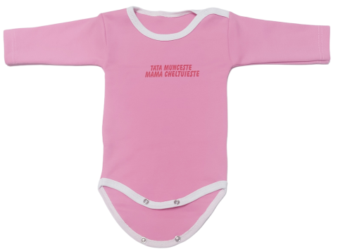 Hainute 3 - 6 luni - Body bebelusi model maneca lunga Bumbac 100% - Fabricat în România