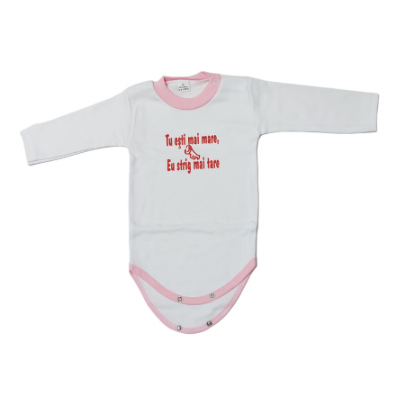 Marime 9 - 12 luni - Body maneca lunga Fabricat in Romania
