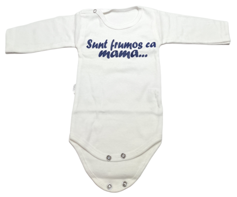 Hainute 3 - 6 luni - Body bebelusi model maneca lunga Bumbac 100% - Fabricat în România