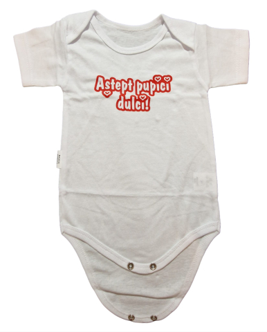 Hainute 9 - 12 luni - Body bebelusi si copilasi model maneca scurta Bumbac 100% - Fabricat în România