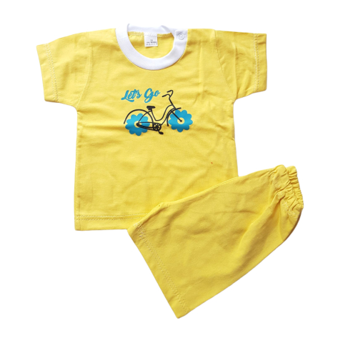 Pantaloni & Caciuli & Sosete - Tricou si pantaloni scurti, set 2 piese , Fabricat in Romania, Bumbac