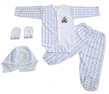 Hainute 0 - 1 an - Costumas 4 piese Fabricat in Romania