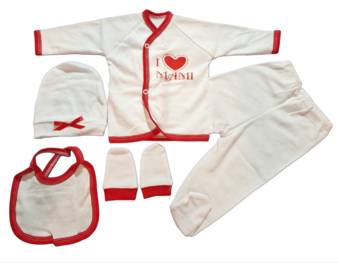 Hainute 0 - 1 an - Costumas 5 piese Fabricat in Romania