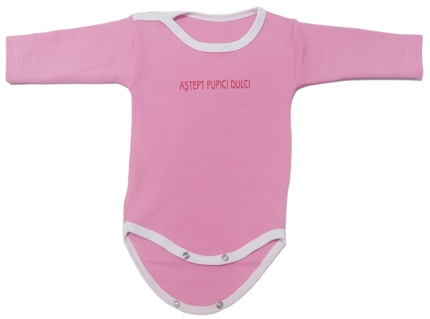 Hainute 3 - 6 luni - Body bebelusi model maneca lunga Bumbac 100% - Fabricat în România