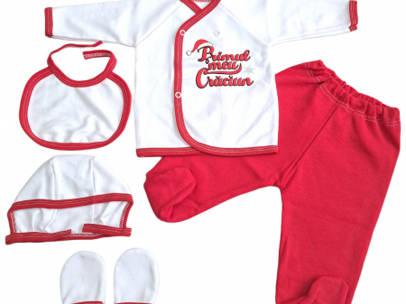 Marime 0 - 3 luni - Costumas 5 piese Fabricat in Romania