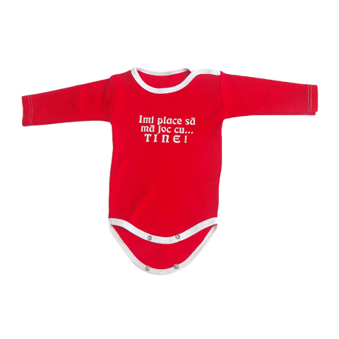 Marime 6 - 9 luni - Body copilasi model maneca lunga Bumbac 100% - Fabricat în România
