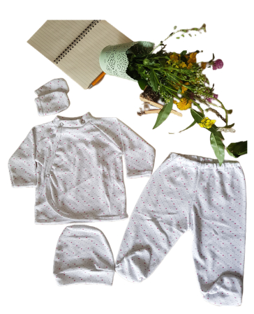 Marime 3 - 6 luni - Set 4 piese Fabricat in Romania, Bumbac