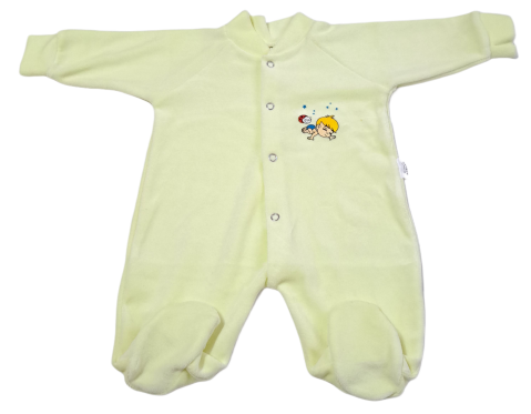 Hainute 0 - 3 luni - Salopeta nou nascut din catifea, Fabricata in Romania