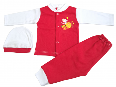 Marime 3 - 6 luni - Costumas 3 piese din Bumbac