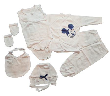 Hainute 0 - 1 an - Costumas 6 piese - Fabricat in Romania