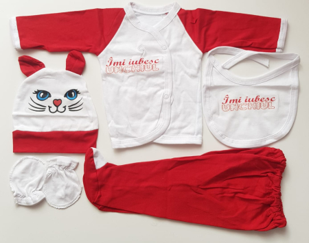 Costumase bebelusi si copilasi - Set 5 piese bebeluși, Bumbac 100%,