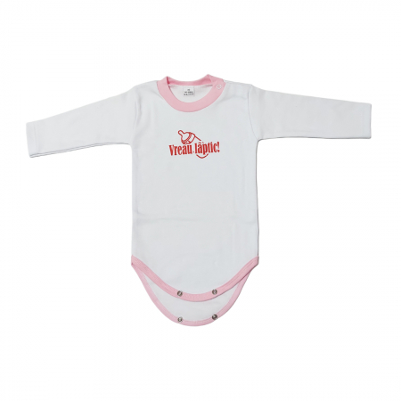 Marime 9 - 12 luni - Body maneca lunga Fabricat in Romania