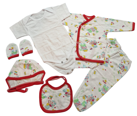 Hainute 0 - 1 an - Costumas 6 piese - Fabricat in Romania