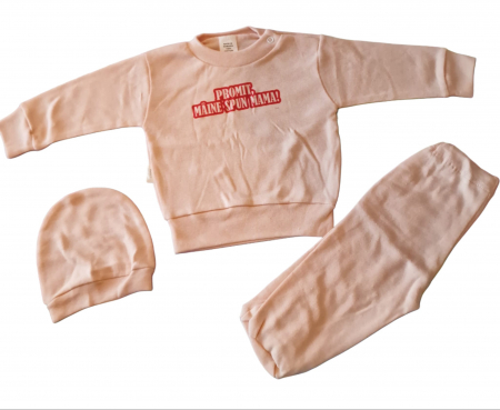 Marime 3 - 6 luni - Costumaș trening 3 piese bebeluși – Fabricat in Romania