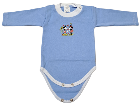 Hainute 0 - 3 luni - Body bebelusi model maneca lunga Bumbac 100% - Fabricat în România