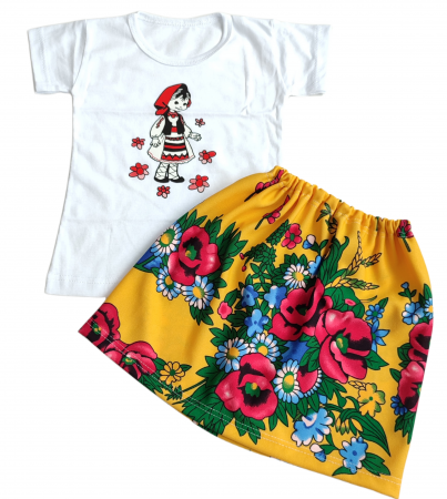 Rochite / Funtite - Set tricou si fustita Fabricat in Romania