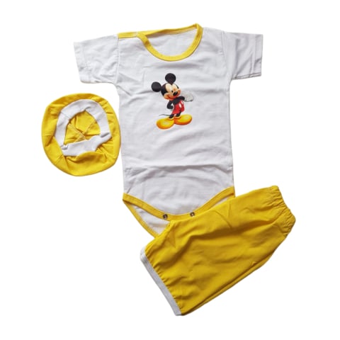 Costumase / Seturi Bebelusi - Set 3 piese hăinuțe bebelusi, Fabricat in Romania, Bumbac