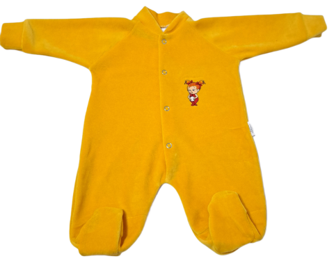 Hainute 0 - 3 luni - Salopeta nou nascut din catifea, Fabricata in Romania