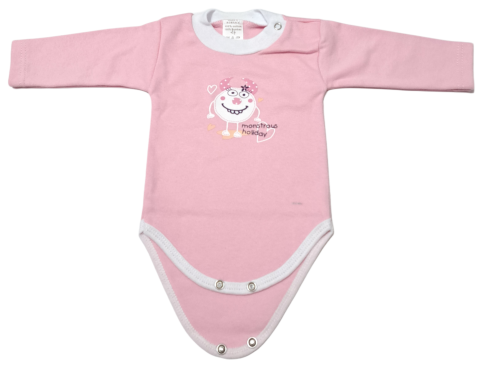 Hainute 0 - 3 luni - Body bebelusi model maneca lunga Bumbac 100% - Fabricat în România